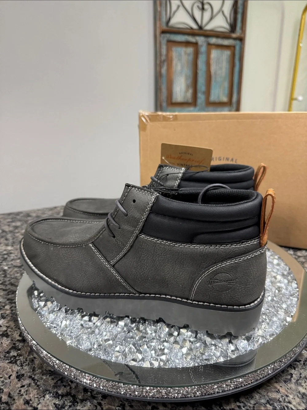 Weatherproof Gray Weatherproof Chukka Boots - Lace-Up Ankle Boot NEW 13M
